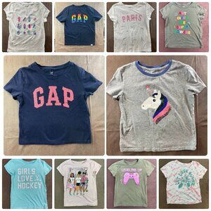 GAP Old Navy The Children's Place Girls Cotton T-shirts 10 PCS Size Small Lot